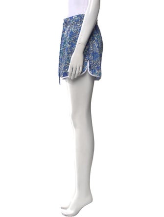 Sandro Floral Print Mini Shorts