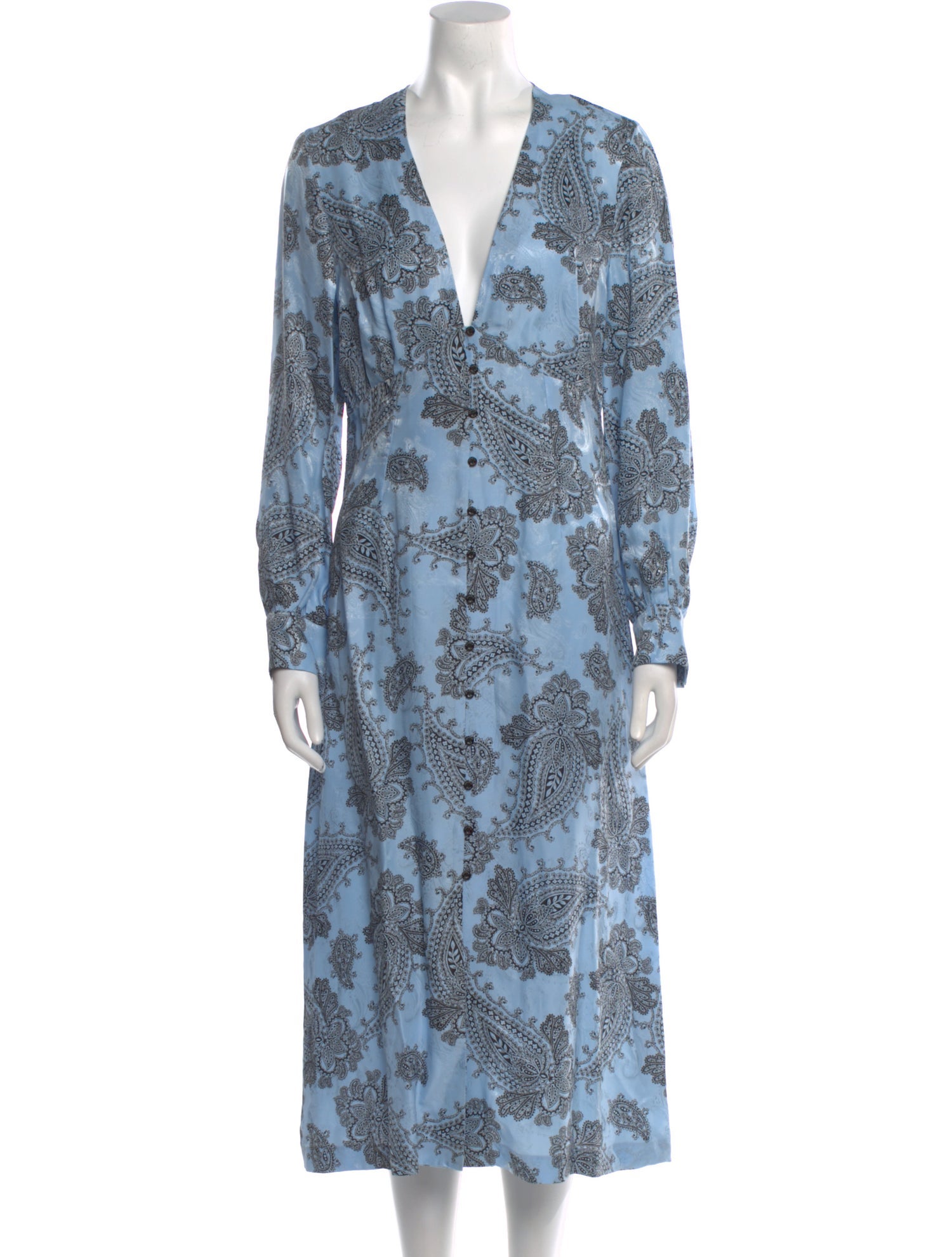 Sandro Paisley Print Midi Length Dress w/ Tags