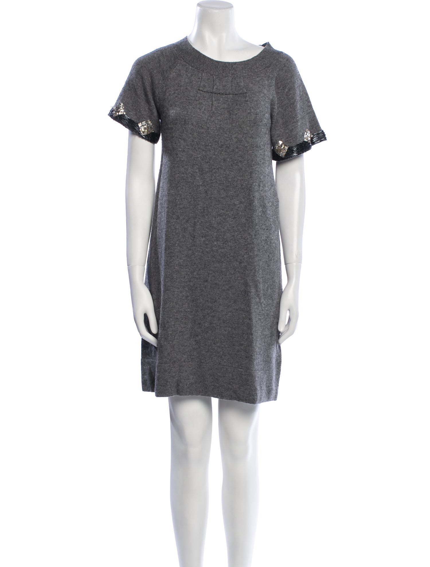 Sandro Crew Neck Mini Dress