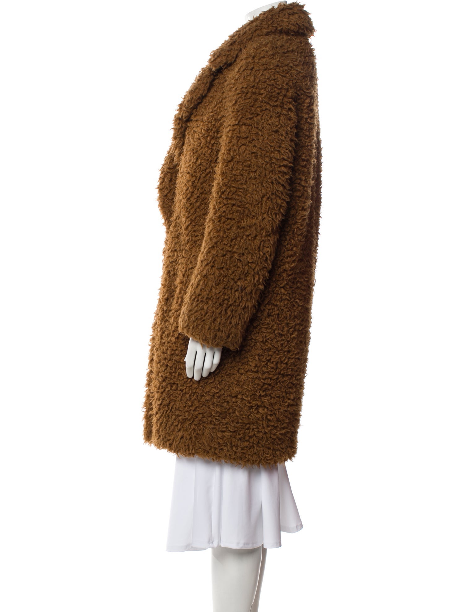 Sandro Faux Fur Coat