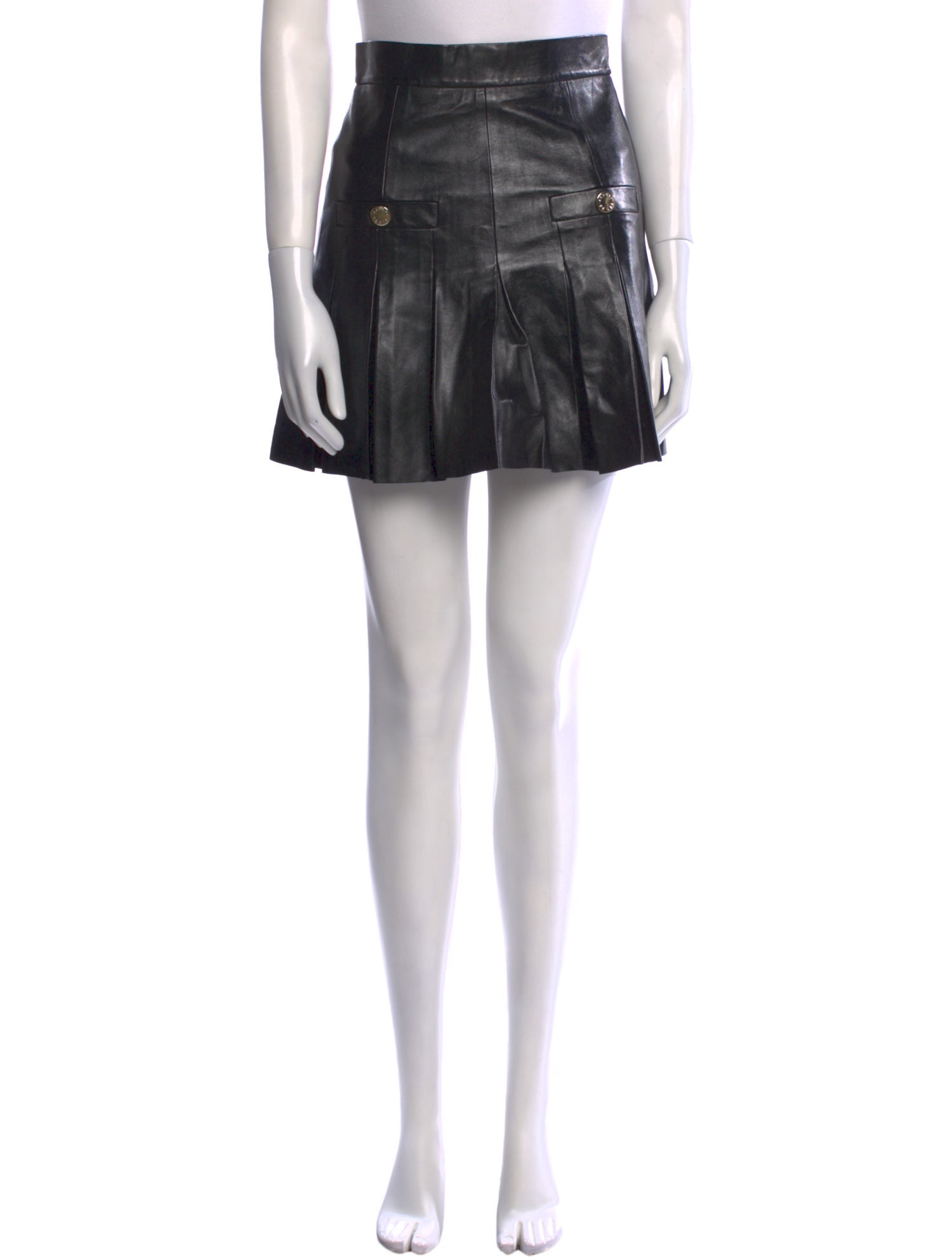Sandro Lamb Leather Mini Skirt