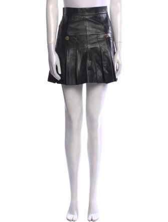 Sandro Lamb Leather Mini Skirt