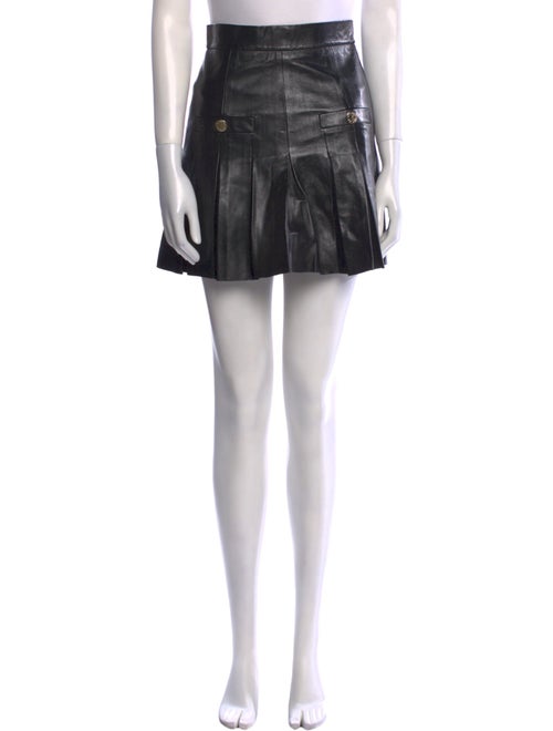 Sandro Lamb Leather Mini Skirt