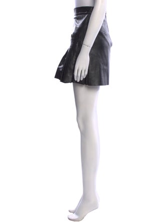 Sandro Lamb Leather Mini Skirt