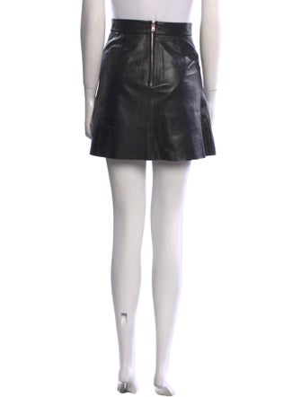 Sandro Lamb Leather Mini Skirt