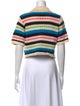 Sandro Striped Short Sleeve Crop Top