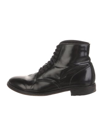 Sandro Patent Leather Lace-Up Boots
