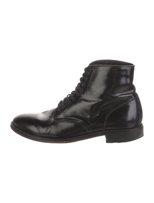Sandro Patent Leather Lace-Up Boots