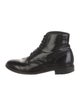 Sandro Patent Leather Lace-Up Boots