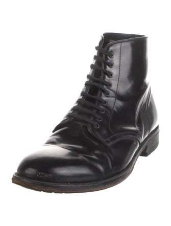 Sandro Patent Leather Lace-Up Boots