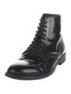 Sandro Patent Leather Lace-Up Boots