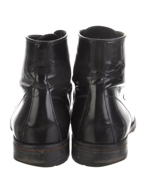 Sandro Patent Leather Lace-Up Boots
