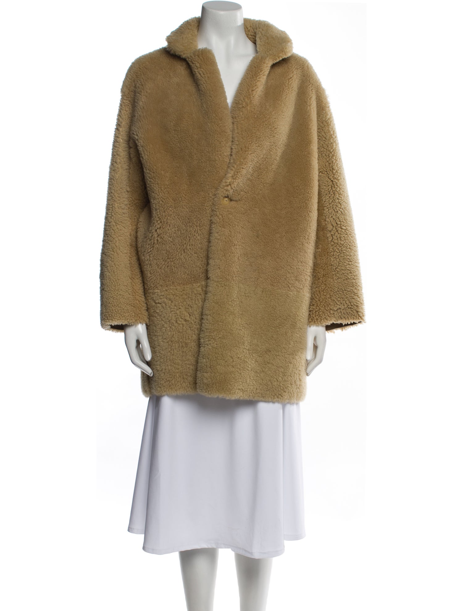 Sandro Shearling Fur Coat