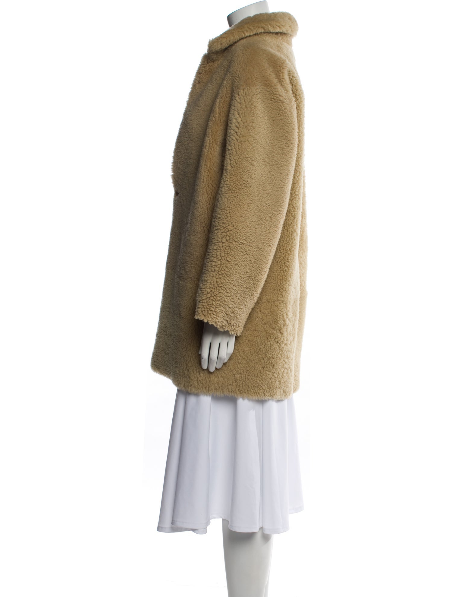 Sandro Shearling Fur Coat