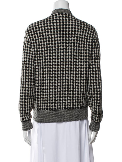 Sandro Wool Plaid Print Bomber Jacket