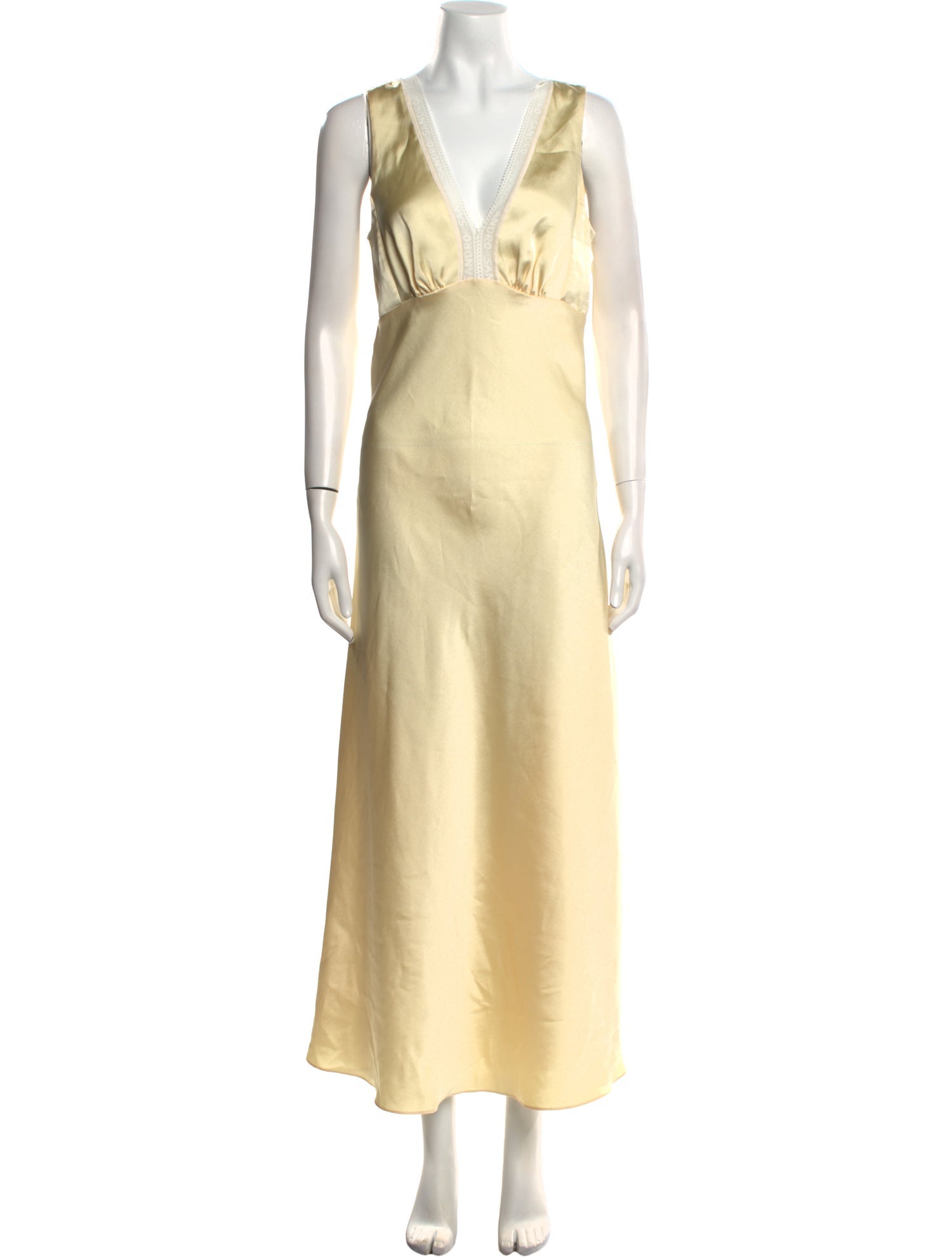 Sandro V-Neck Long Dress