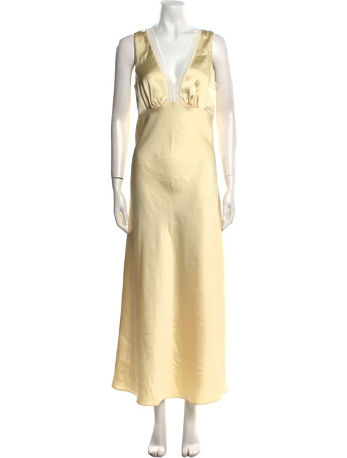 Sandro V-Neck Long Dress