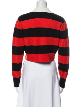 Sandro Wool Striped Crop Top