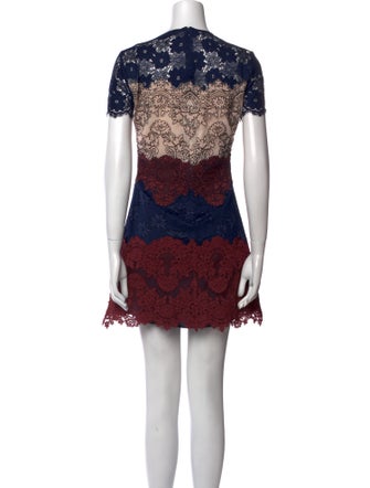 Sandro Lace Pattern Mini Dress