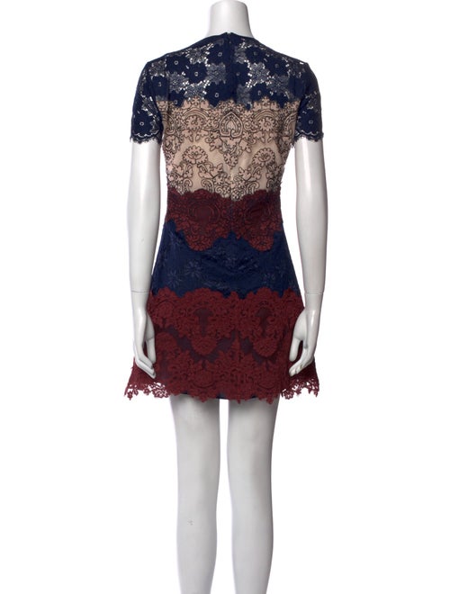 Sandro Lace Pattern Mini Dress