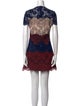 Sandro Lace Pattern Mini Dress