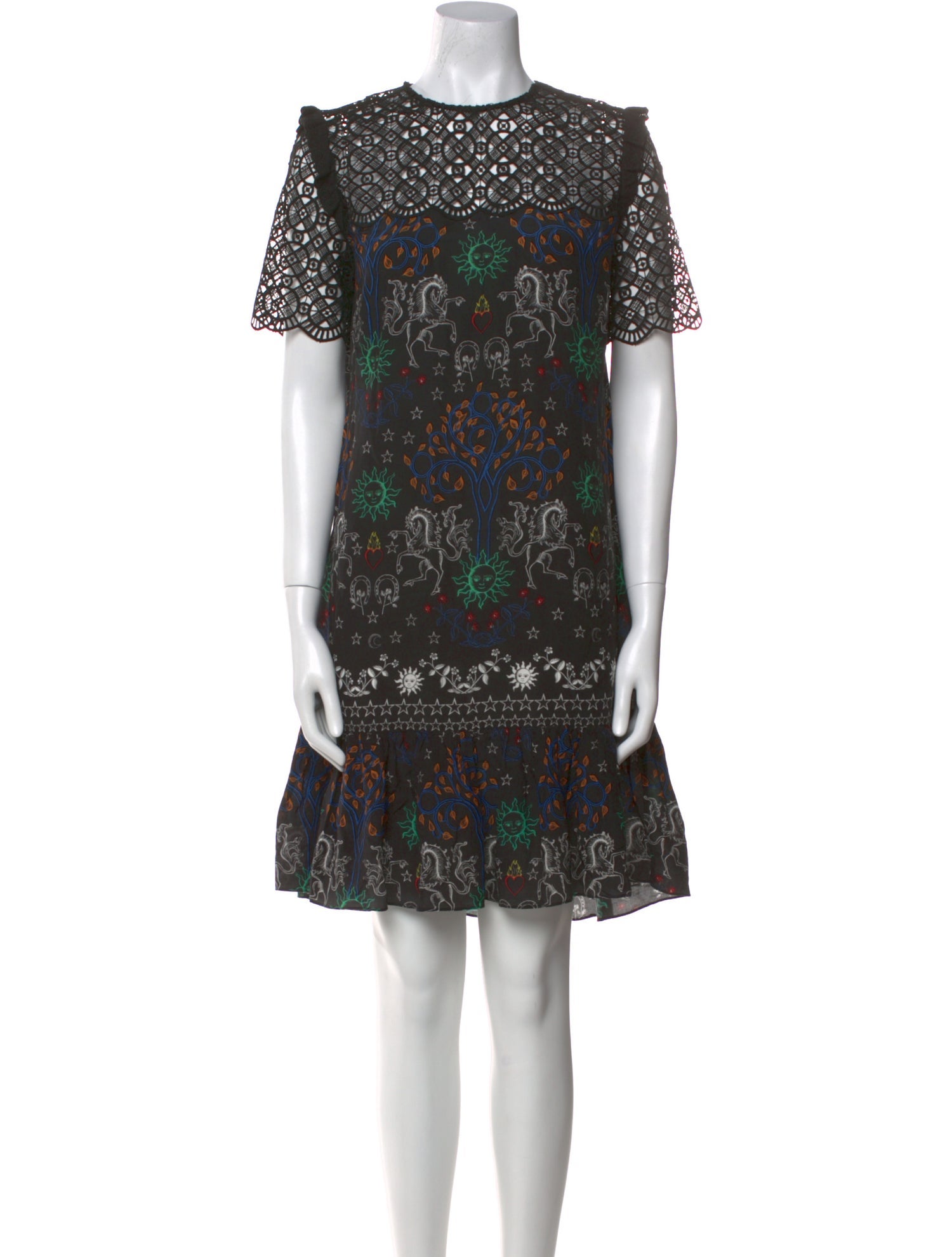 Sandro Printed Knee-Length Dress
