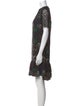 Sandro Printed Knee-Length Dress