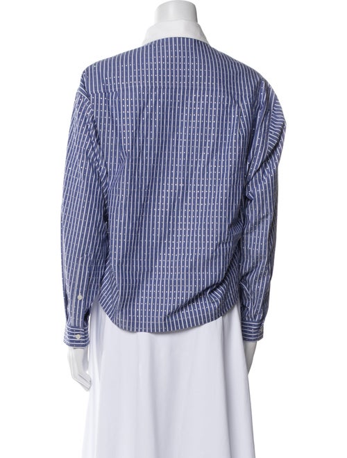 Sandro Striped Long Sleeve Button-Up Top