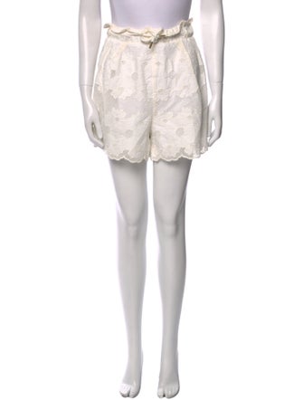 Sandro Floral Print Mini Shorts