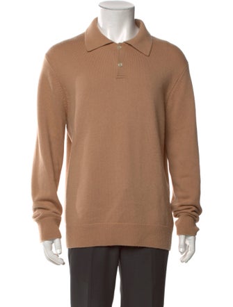 Sandro Wool Collar Polo Sweater