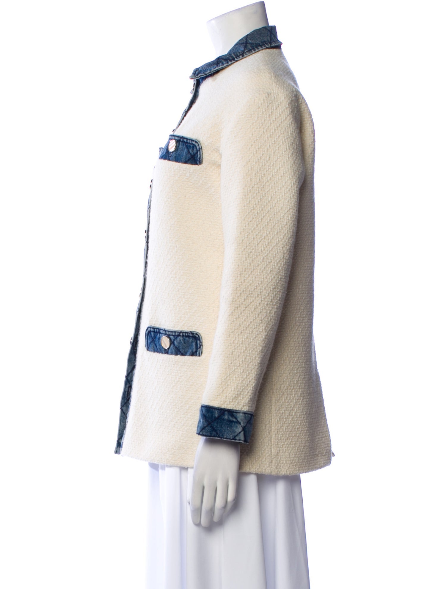 Sandro Wool Tweed Pattern Jacket