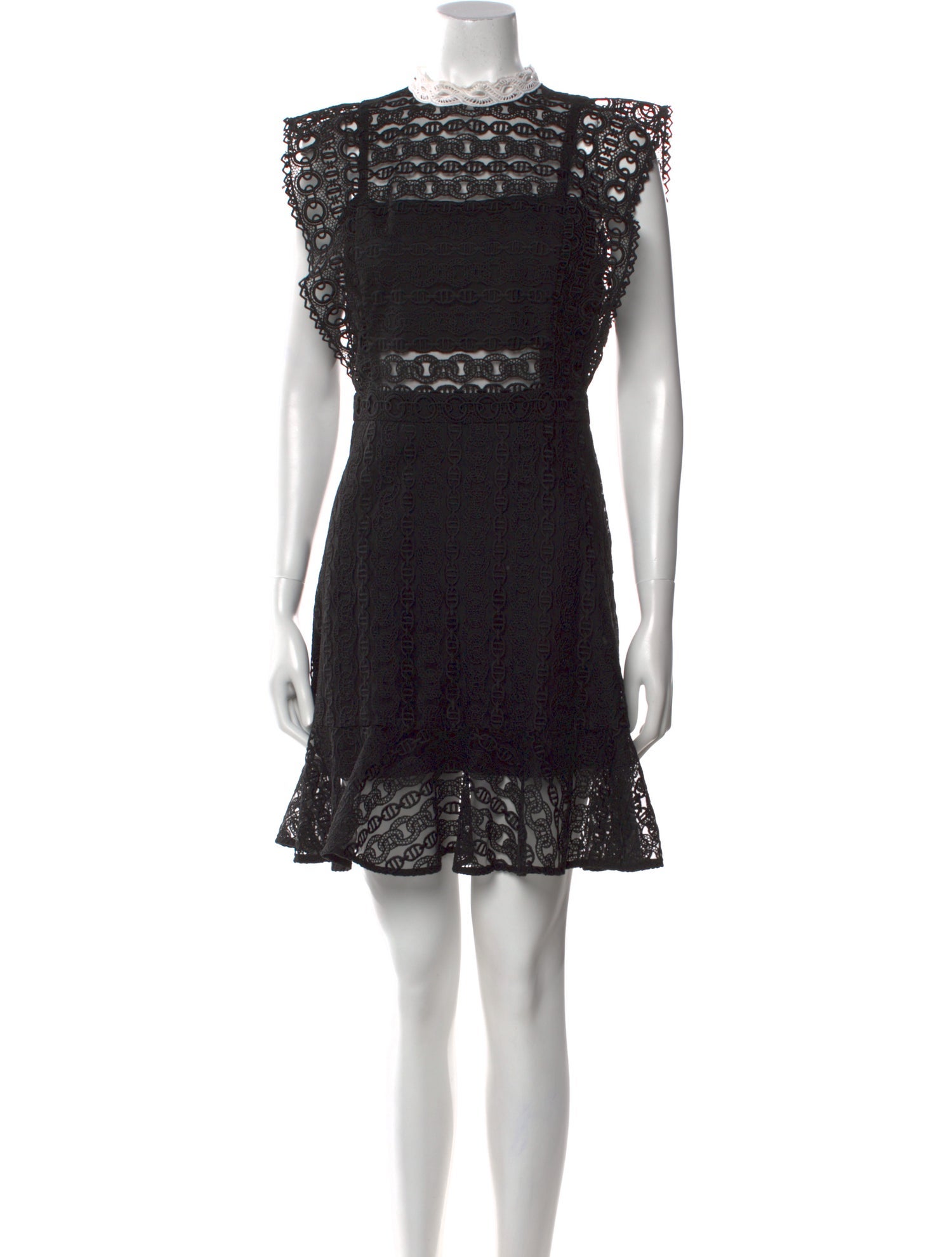 Sandro Lace Pattern Mini Dress