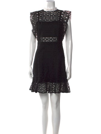 Sandro Lace Pattern Mini Dress