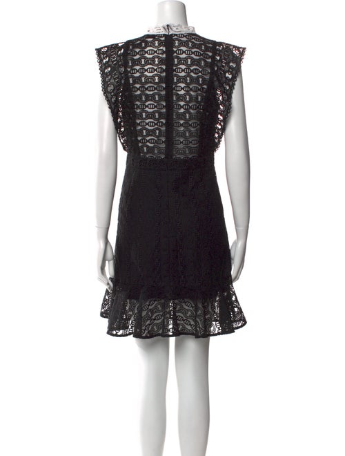 Sandro Lace Pattern Mini Dress