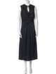 Sandro V-Neck Long Dress