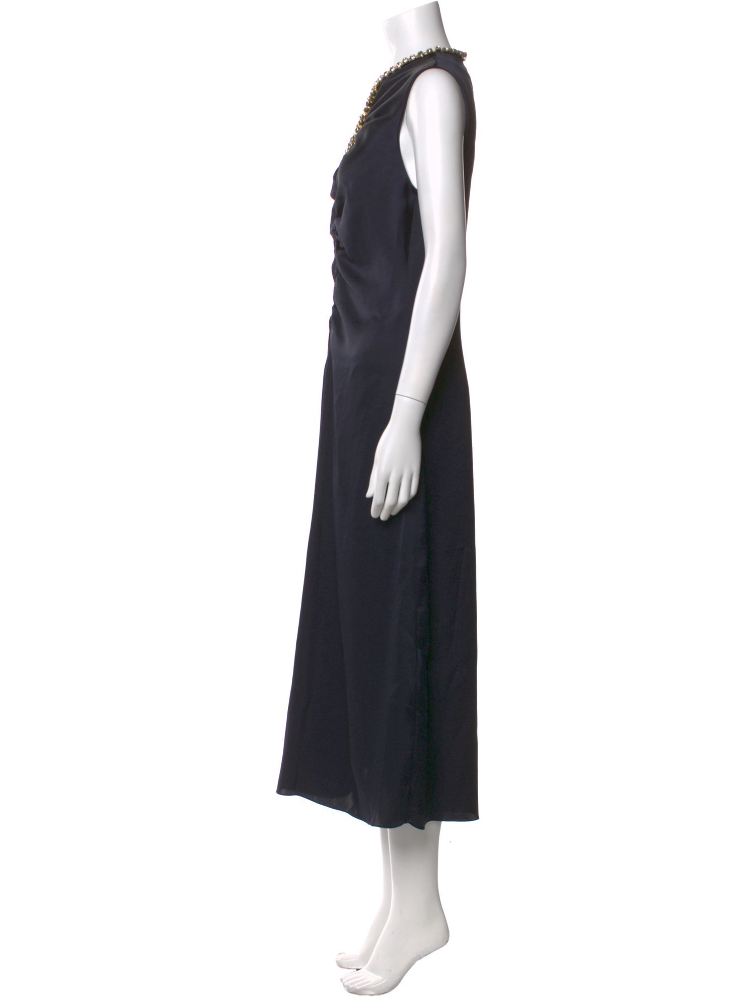Sandro V-Neck Long Dress