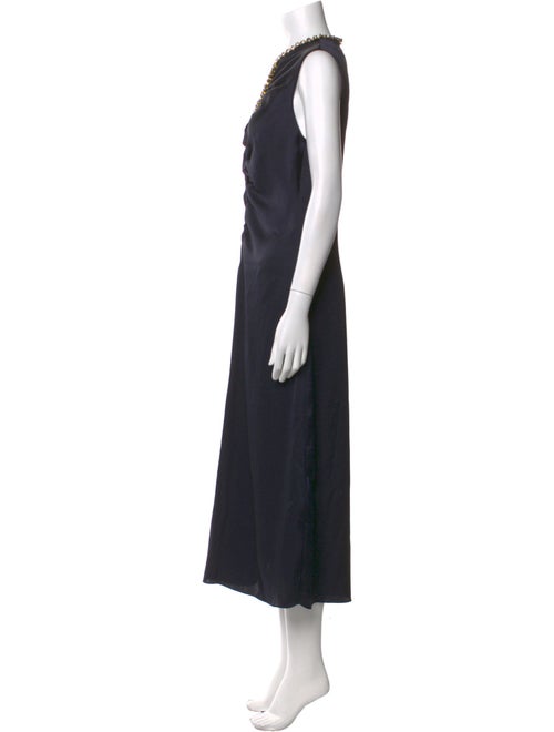 Sandro V-Neck Long Dress