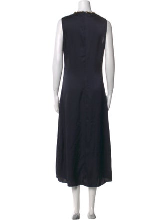 Sandro V-Neck Long Dress