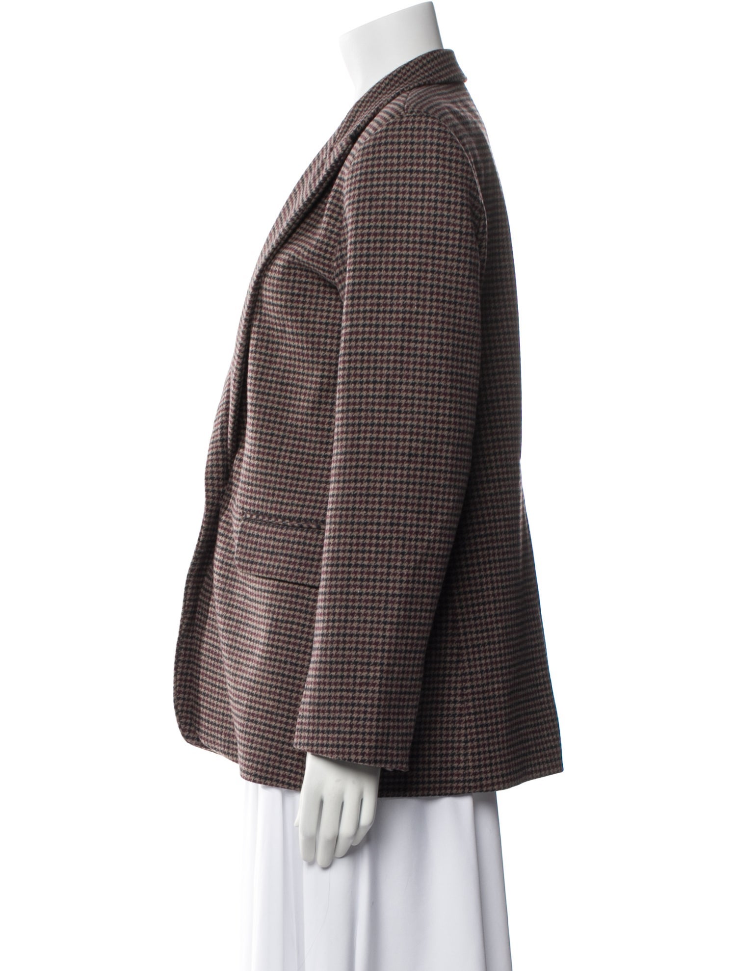 Sandro Wool Houndstooth Print Blazer