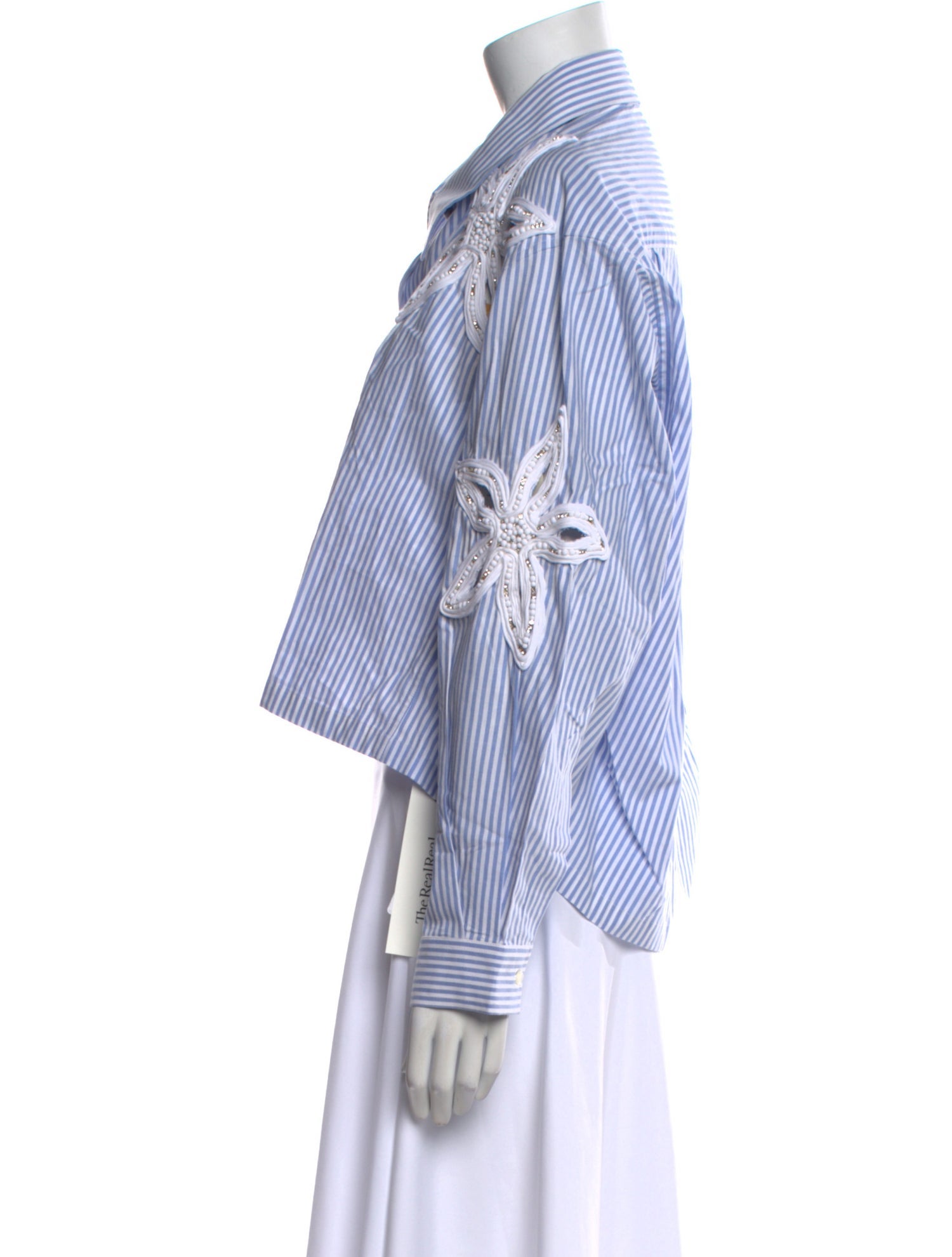 Sandro Striped Long Sleeve Crop Top w/ Tags