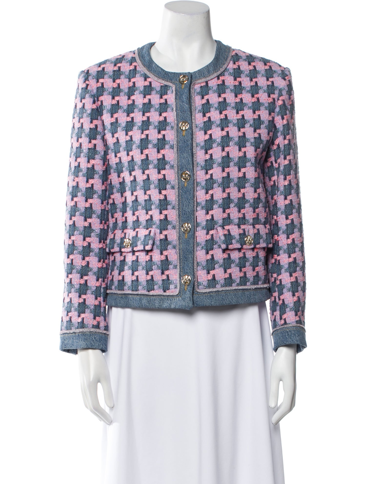 Sandro Tweed Pattern Evening Jacket