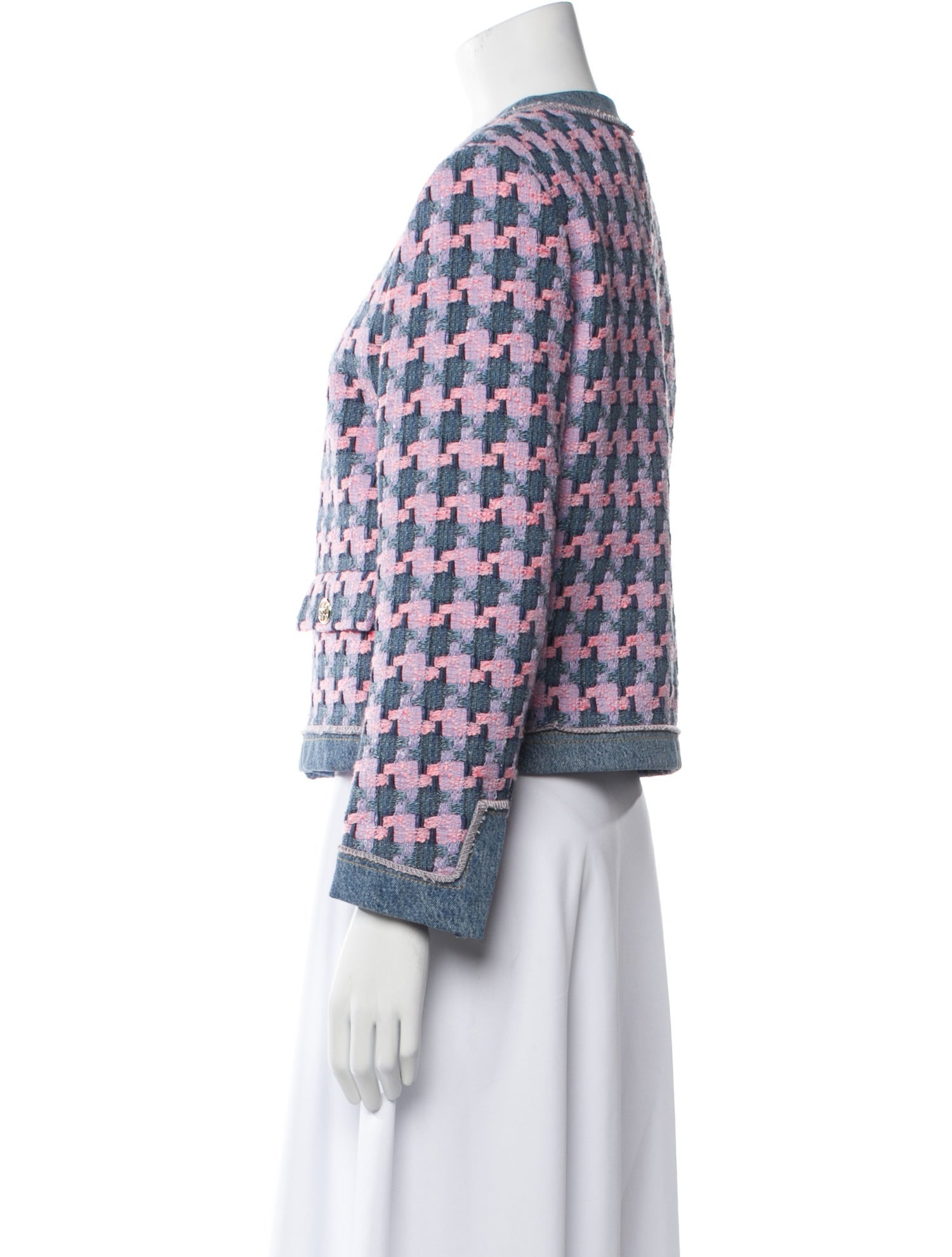 Sandro Tweed Pattern Evening Jacket