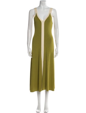 Sandro V-Neck Long Dress