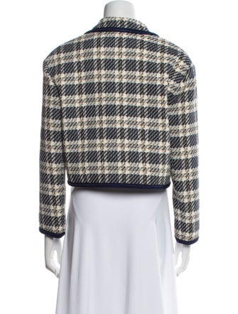 Sandro Plaid Print Blazer