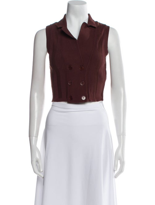 Sandro Mock Neck Sleeveless Crop Top