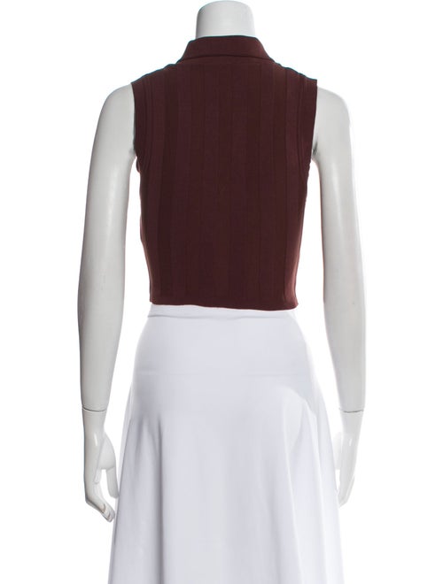 Sandro Mock Neck Sleeveless Crop Top