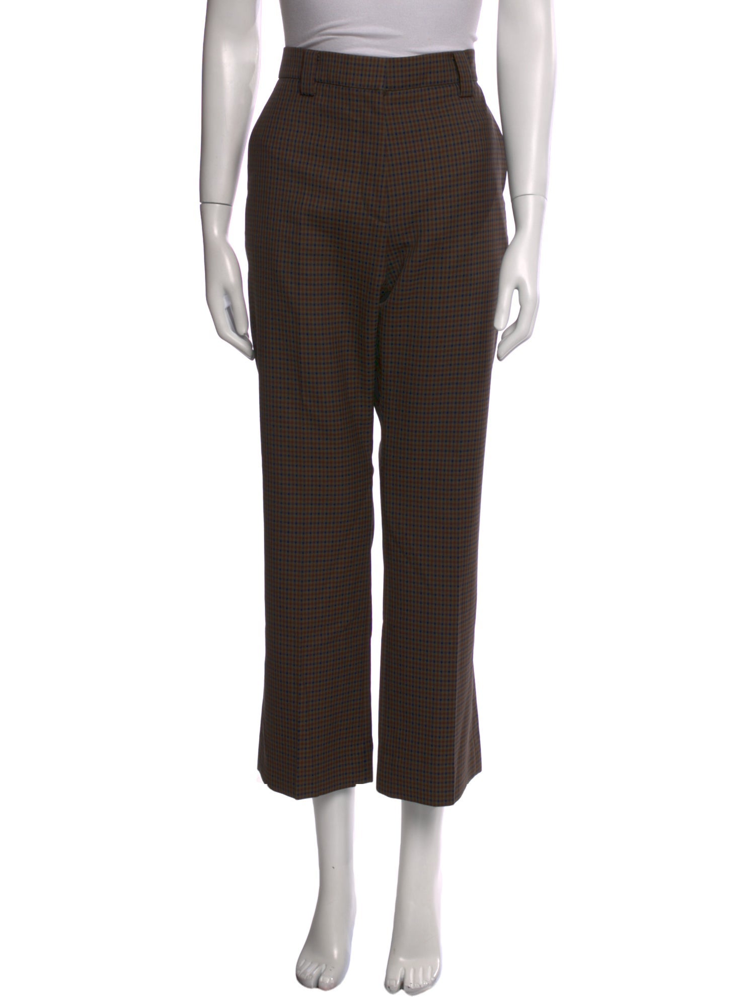 Sandro Plaid Print Wide Leg Pants w/ Tags