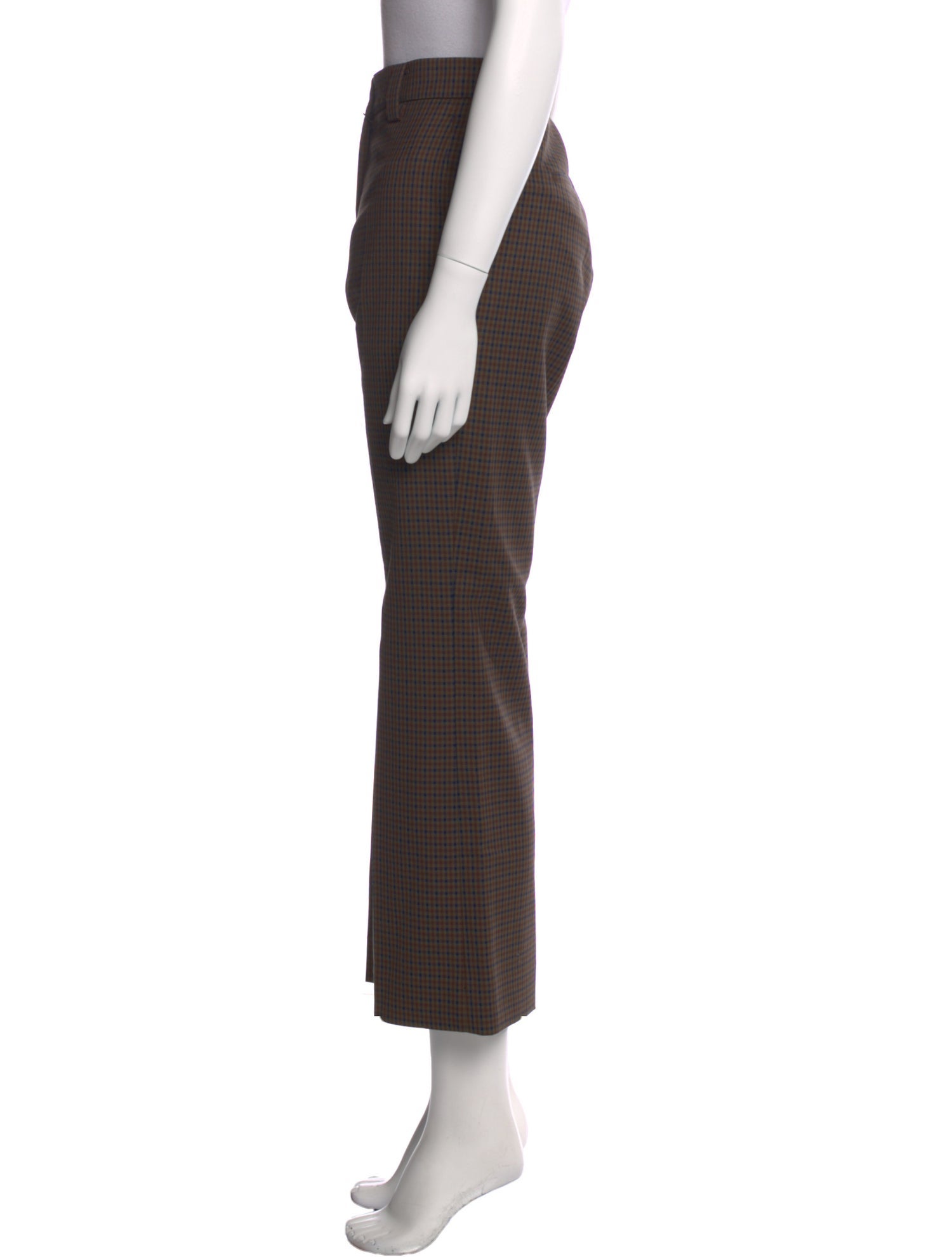 Sandro Plaid Print Wide Leg Pants w/ Tags