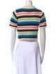 Sandro Striped Short Sleeve Crop Top