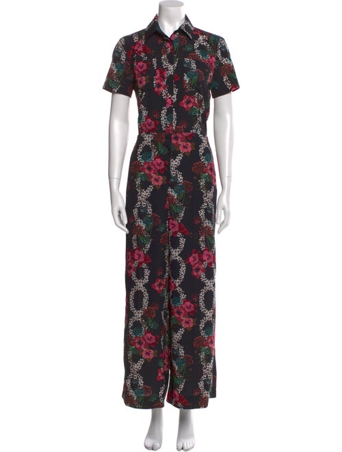 Sandro Floral Print Jumpsuit